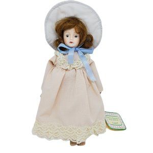 Months to Remember Doll Porcelain Collectible Red Hair August Russ 7.5"h Vintage